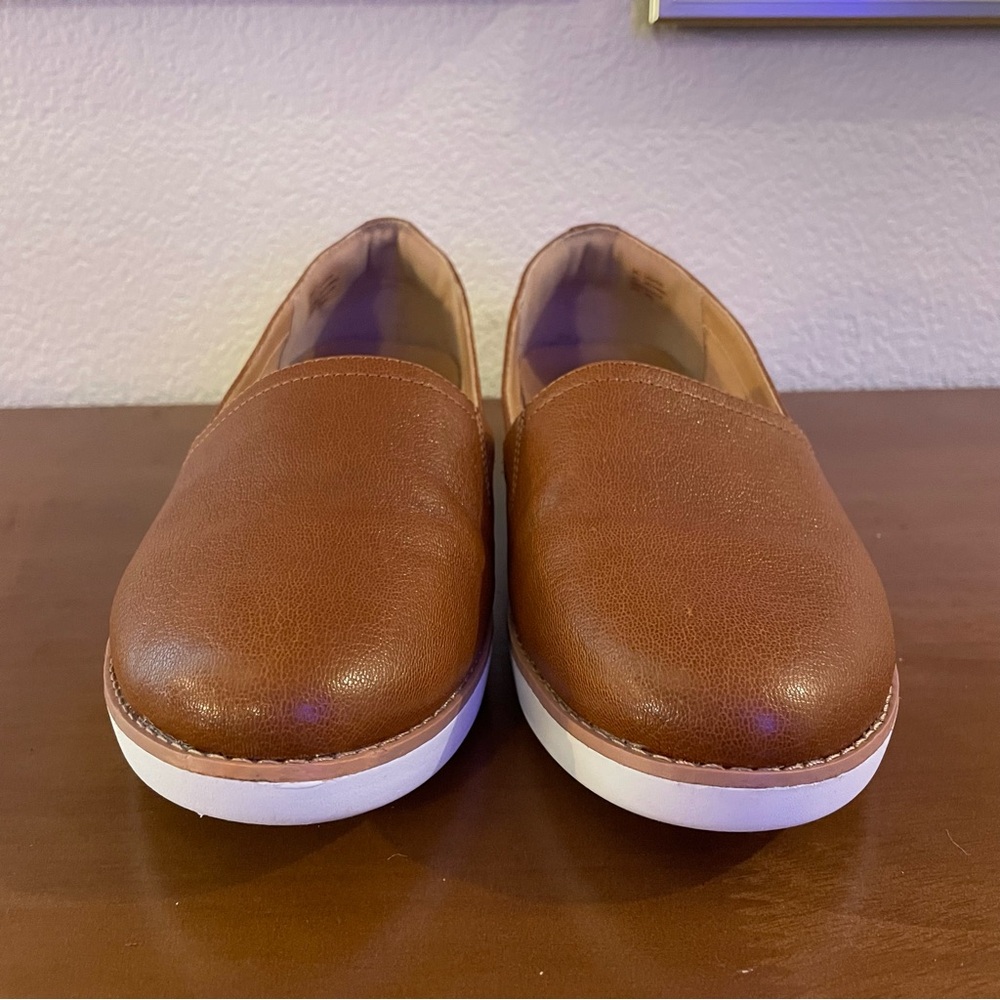 Fitflop Brown Leather Loafers Comfortable Wear All Day Women’s Size 8 - Picture 3 of 6